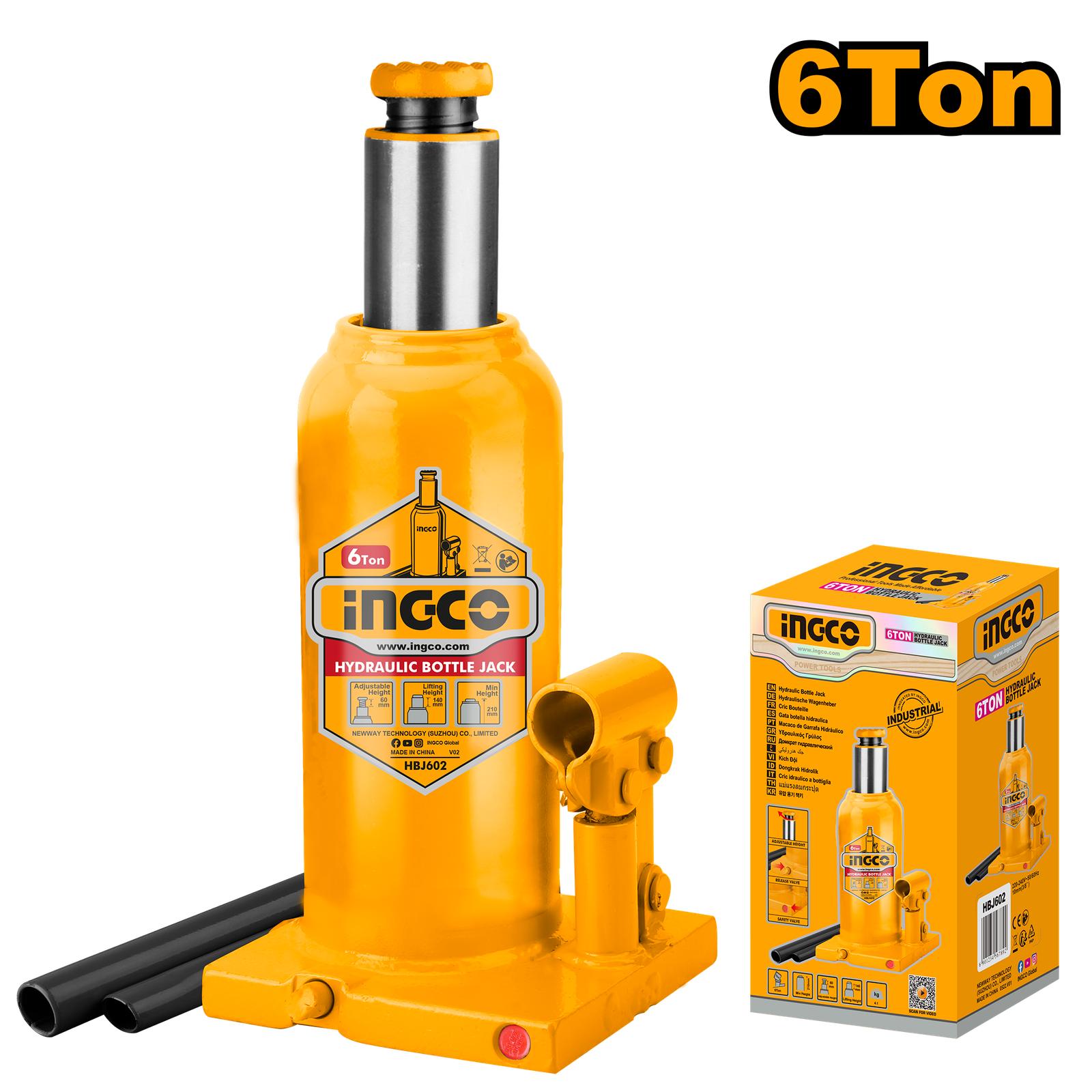 HBJ602-1.png HBJ602 (Hydraulic bottle jack 6ton - P1C4) - Image 1