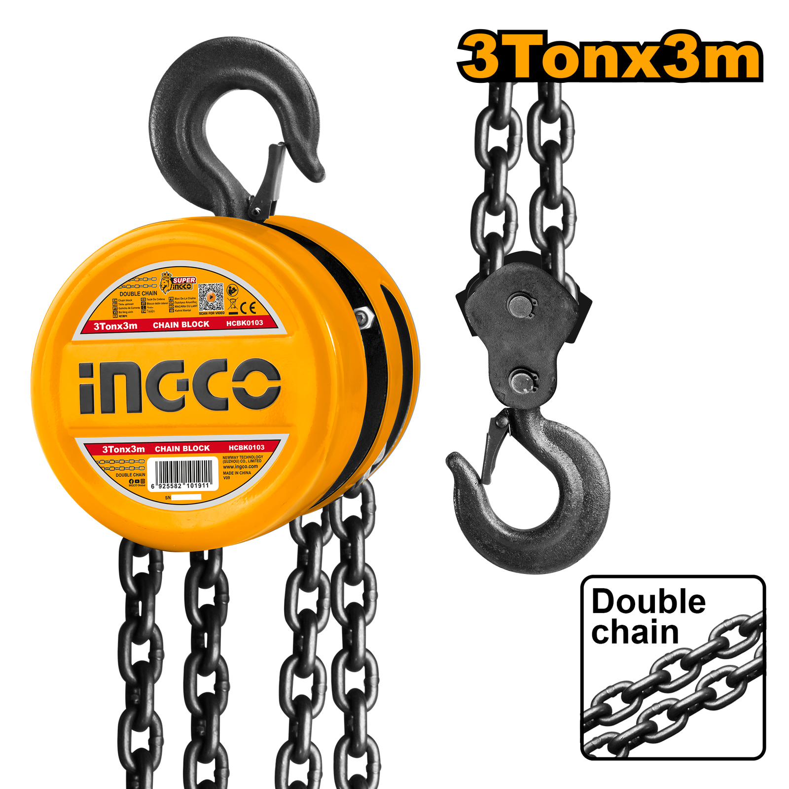 HCBK0103-1.png HCBK0103 (Chain Block 3 Ton - P1C1) - Image 1