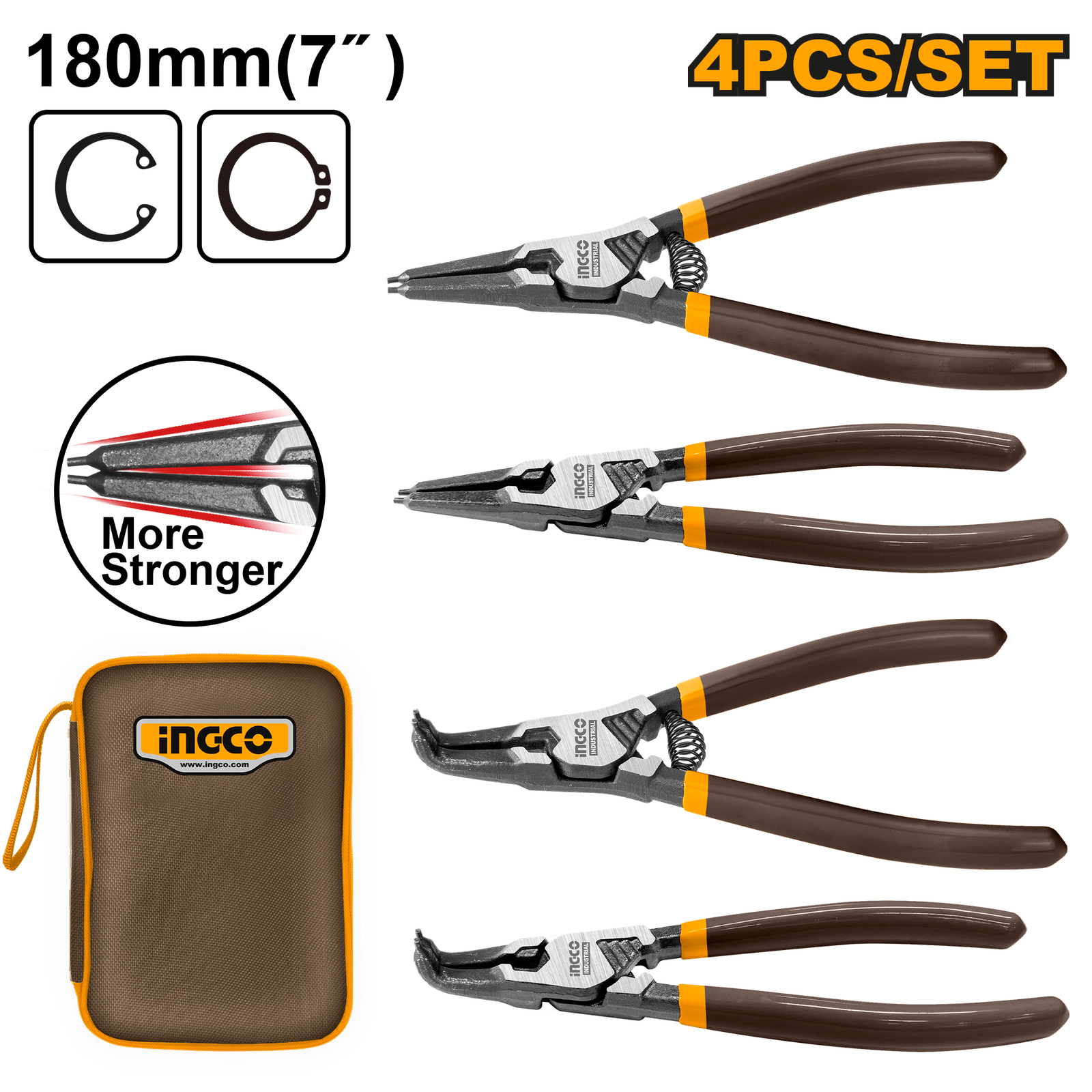 HCCPS26180.png HCCPS26180 (4 Pcs circlip pliers set 7" - P5C30) - Image 1