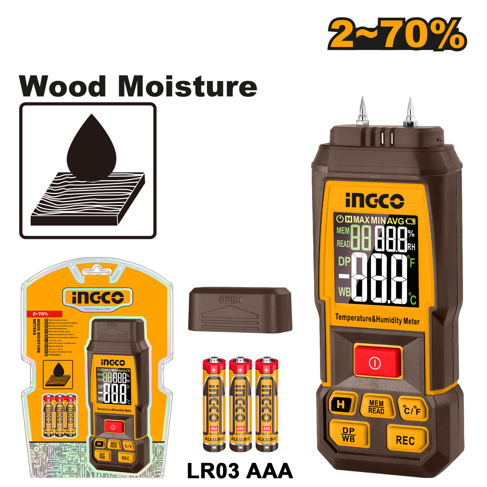 HETWM031.png HETWM031 (Wood moisture meter new model - P10C20) - Image 1
