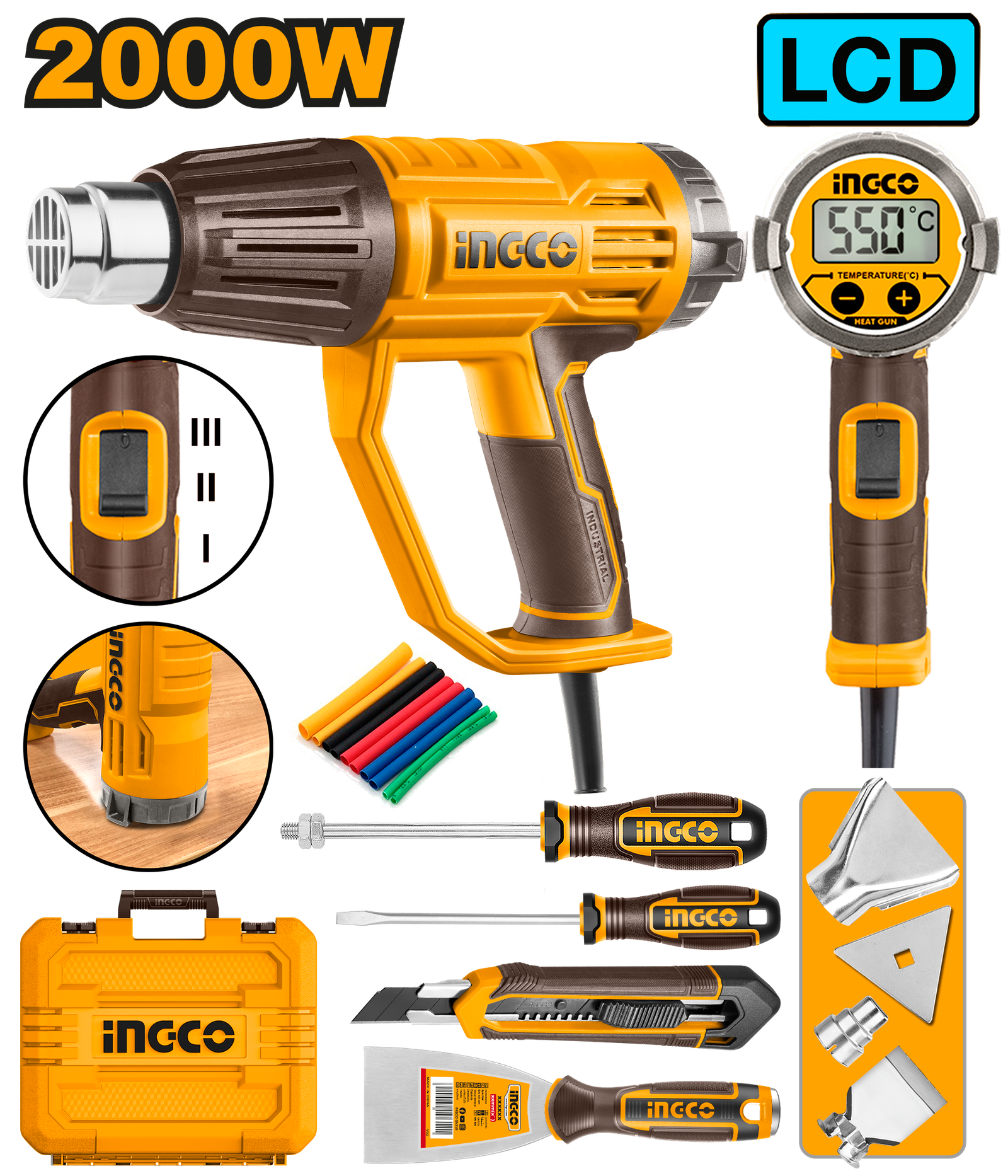 HG2000581.png HG2000581 (Heat gun set 2000W LCD - C5) - Image 1