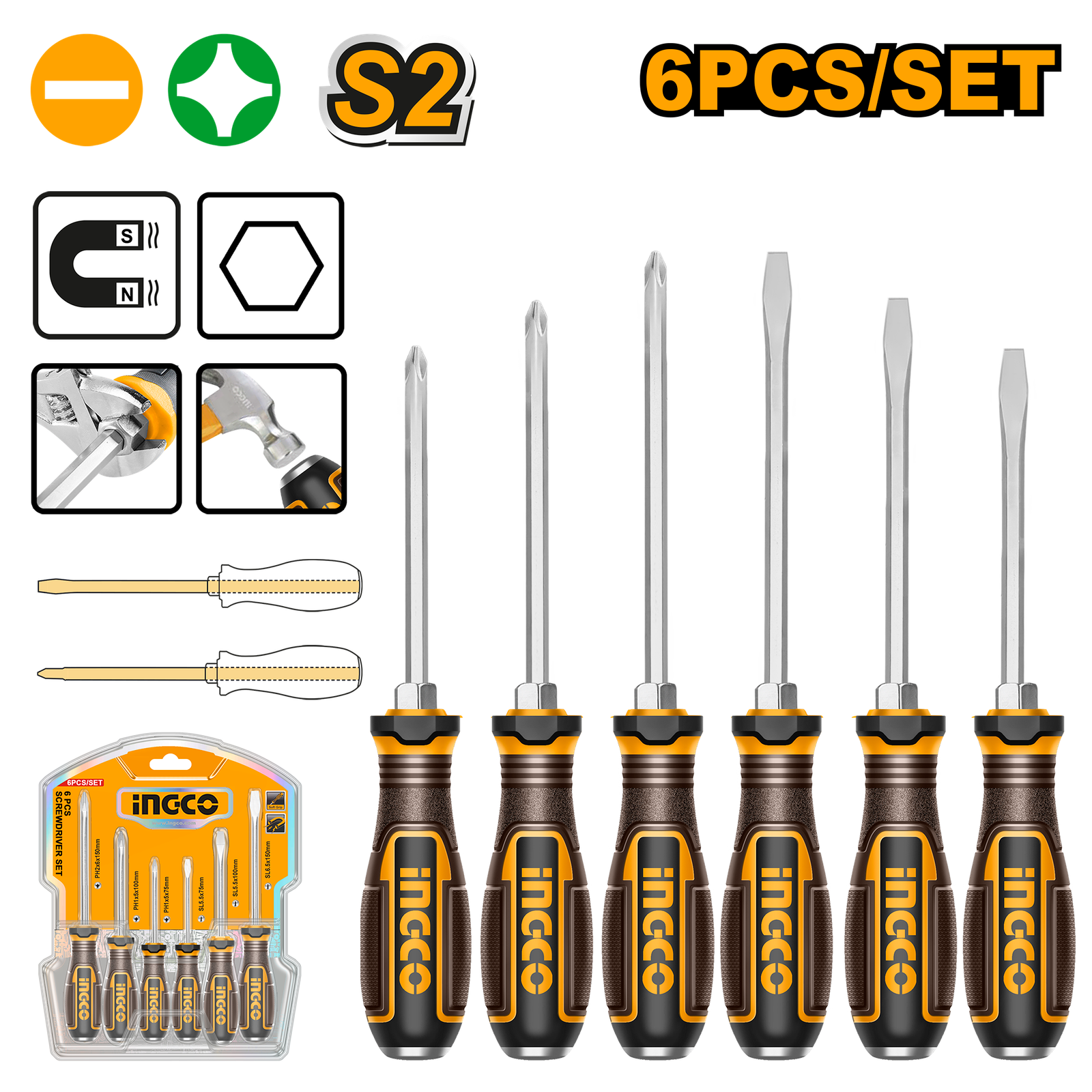 HGTST0608.png HGTST0608 (6 Pcs go-through screwdriver set S2 - P5C10) - Image 1