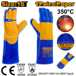 HGVW04 (Welding leather gloves 16" Blue - P1C36)