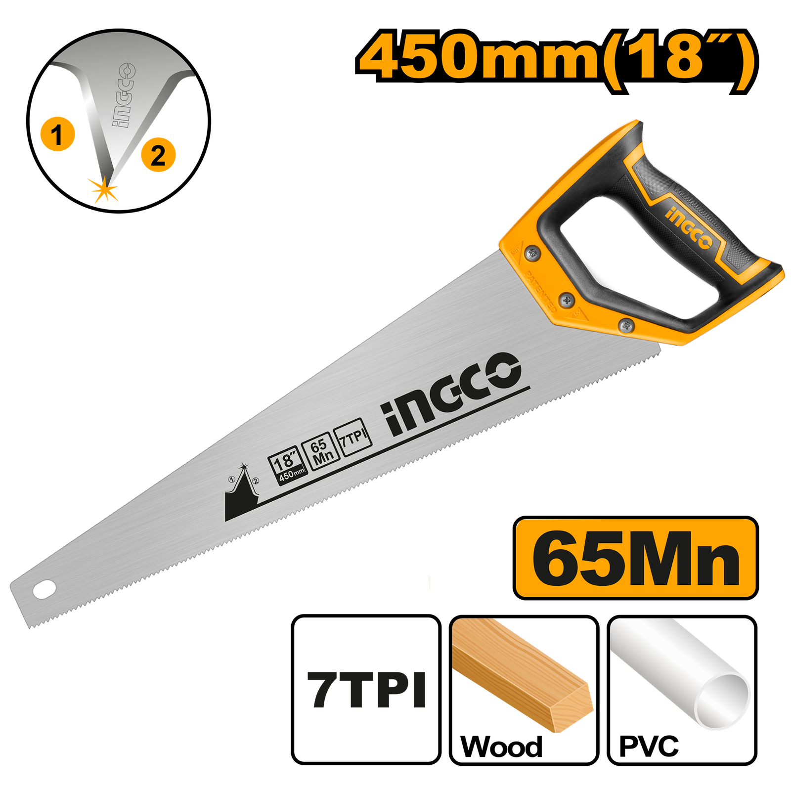 HHAS08450.png HHAS08450 (Hand Saw 18" - P6C24) - Image 1
