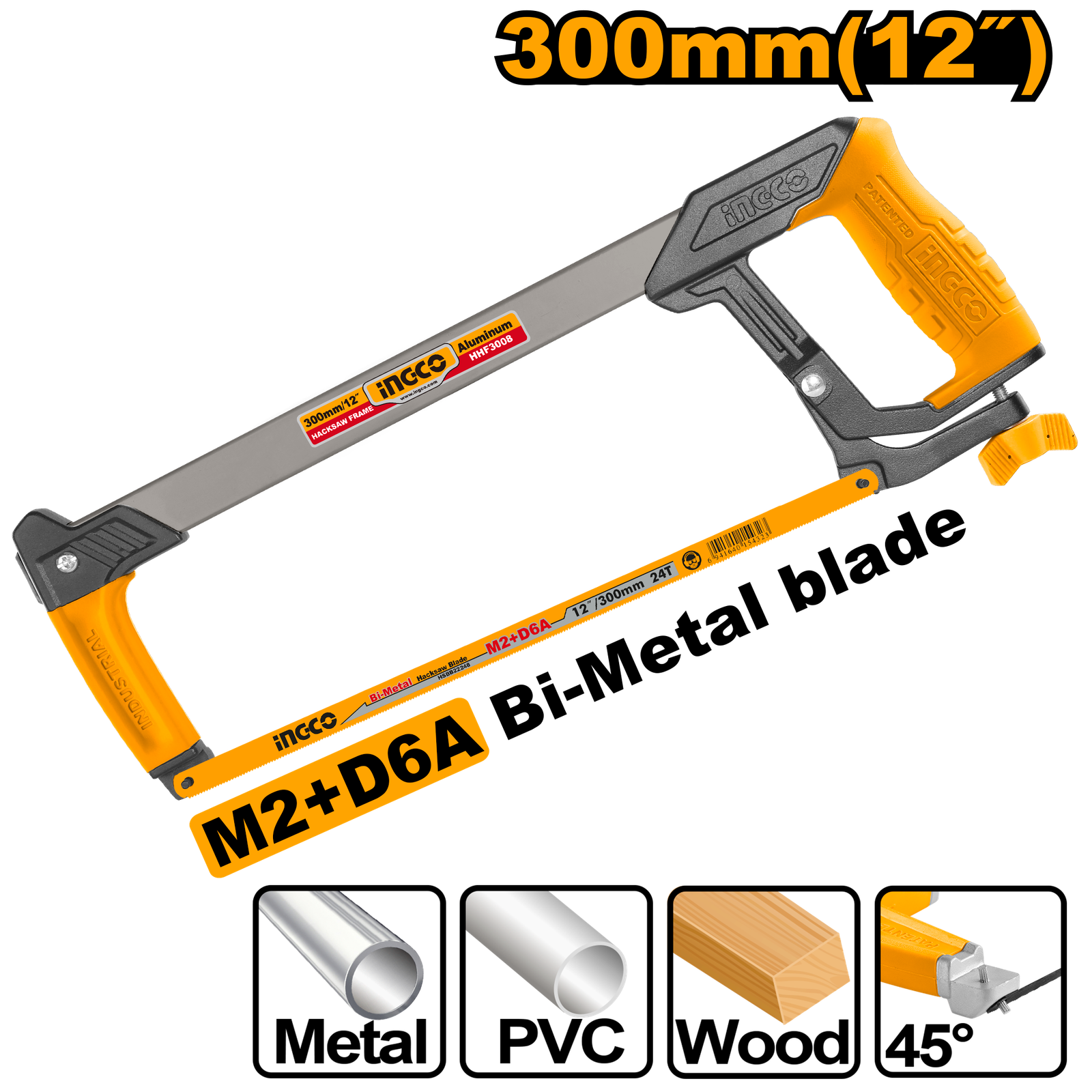 HHF3008-1.png HHF3008 (Hacksaw frame 12" - ind - P6C24) - Image 1