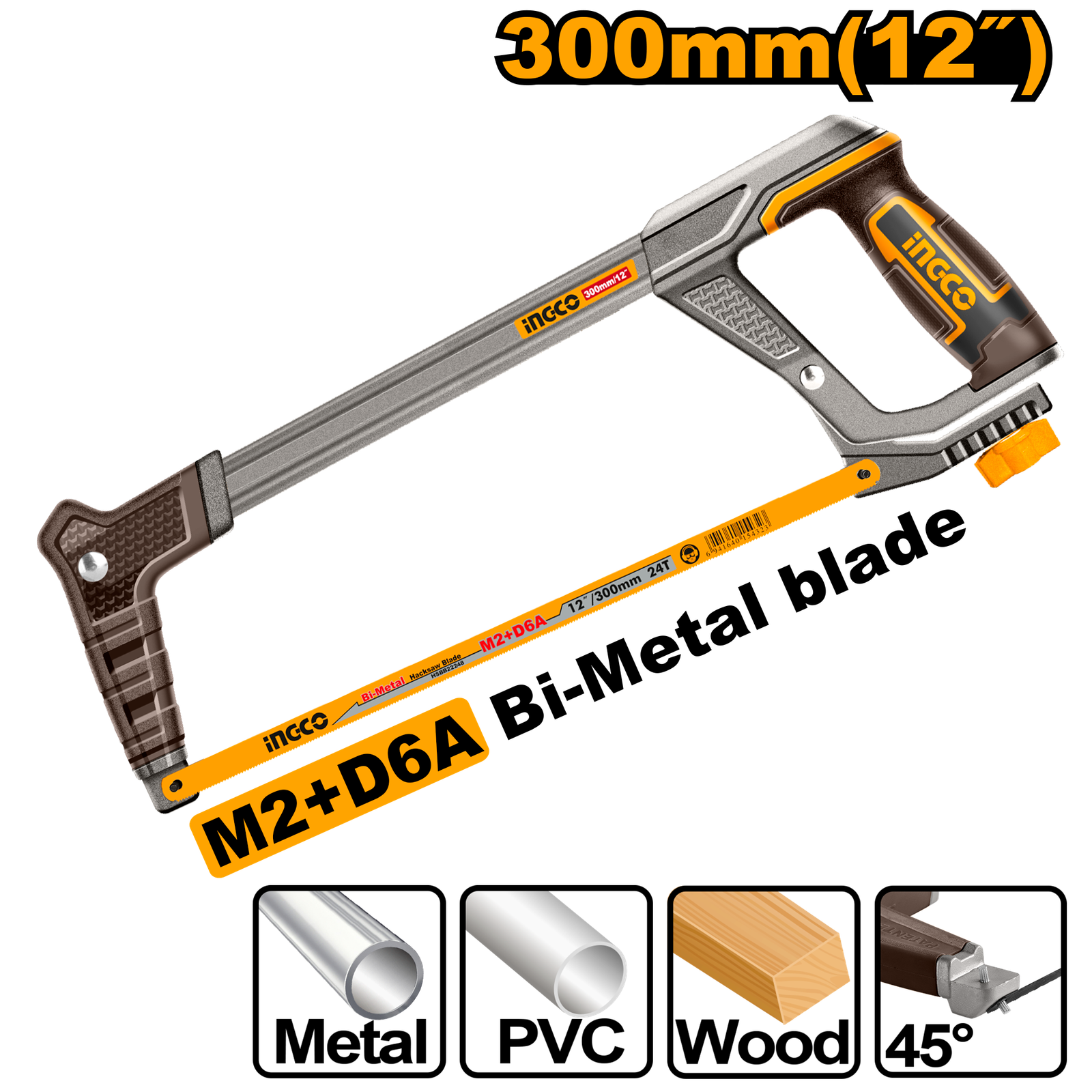 HHF3188.png HHF3188 (Hacksaw frame 12" Alu+ABS+TPR - P6C24) - Image 1