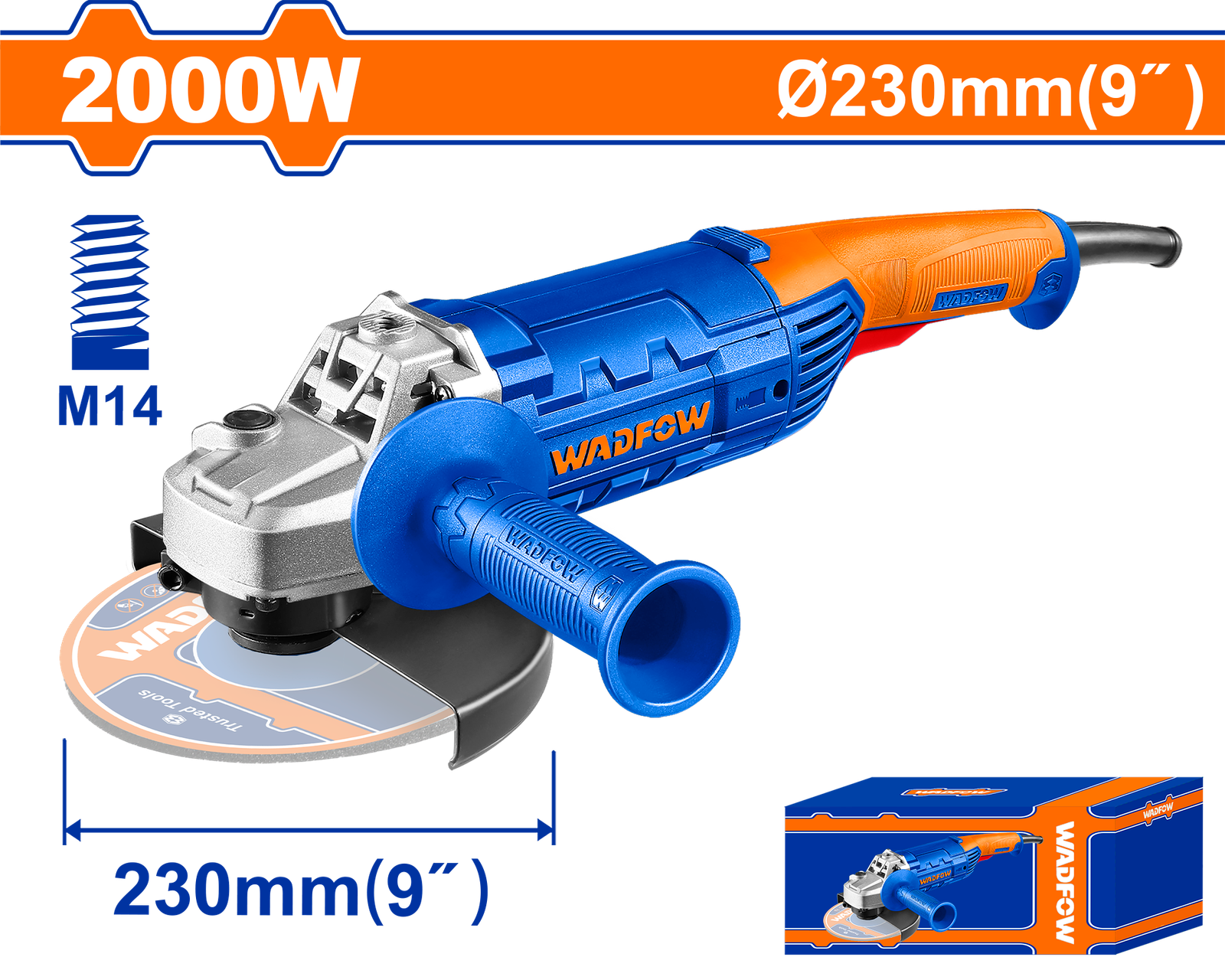 WAG852001.png WAG852001 (Wadfow Angle grinder 2000W) - Image 1