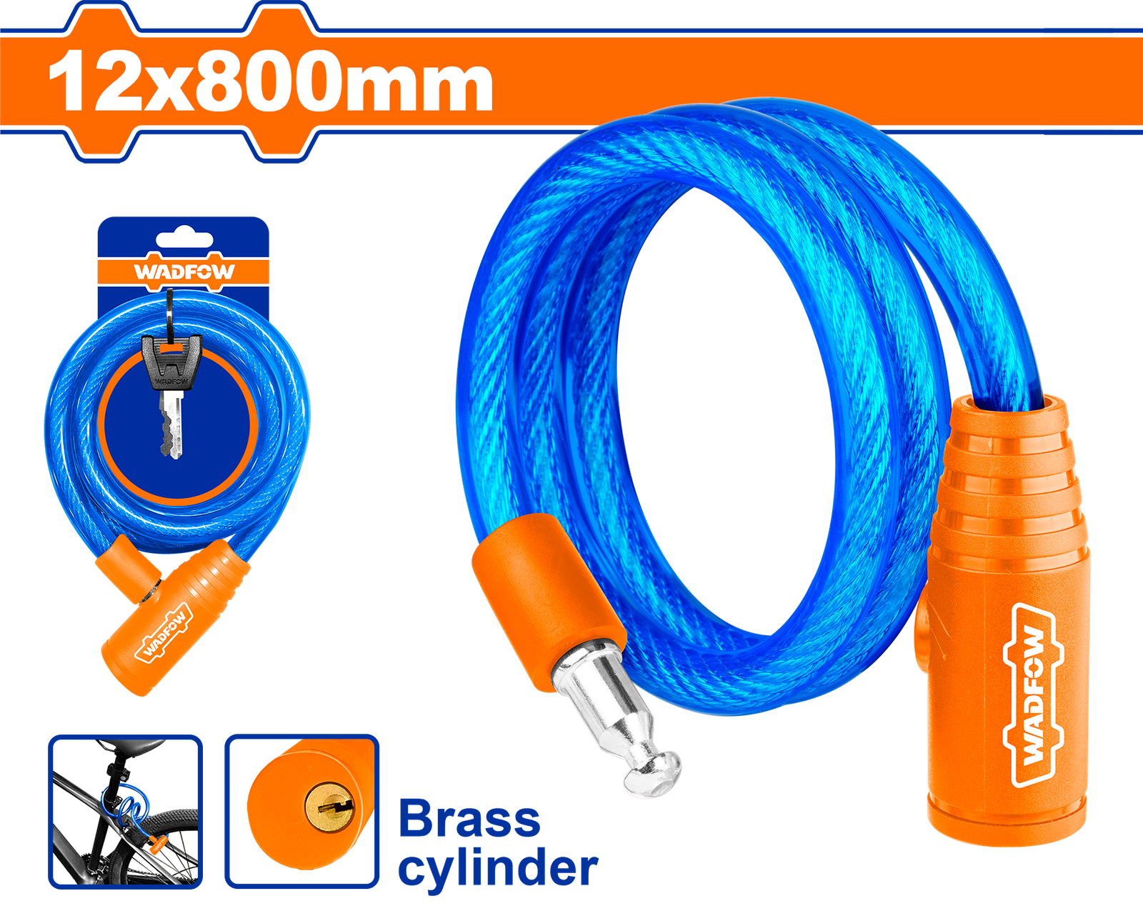 WBK1108.png WBK1108 (Wadfow Bicycle lock 800mm - C48) - Image 1