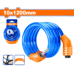 WBK2110 (Wadfow 4 Digit combination bicycle cable lock 10x1200mm - P12C36)