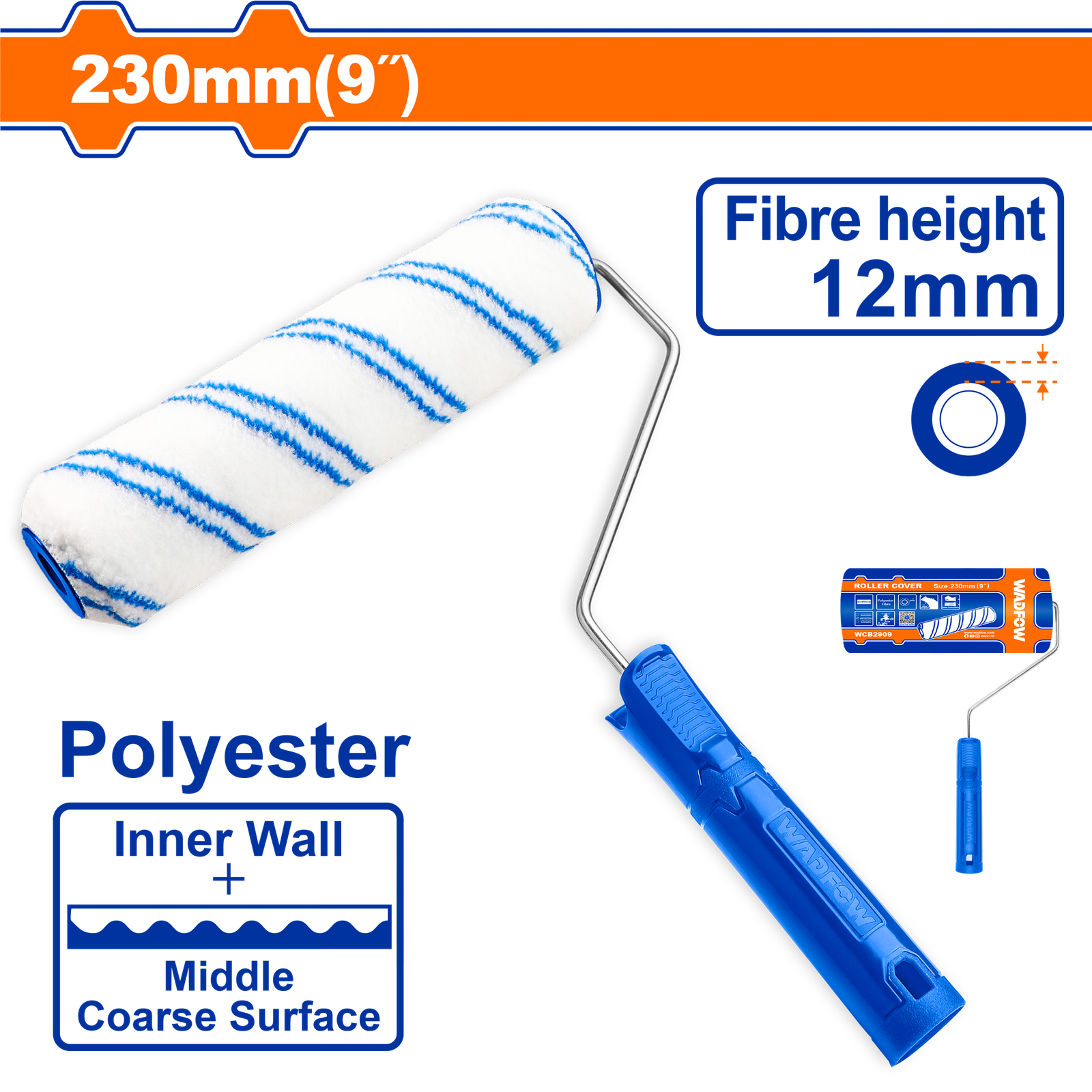 WCB1909.png WCB1909 (Wadfow Cylinder brush Inner wall 9" - P20C40) - Image 1