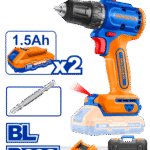 WCDP552 (Wadfow Brushless cordless drill 20V + 2 Battery - P1C5)