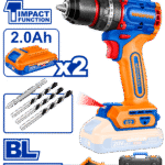 WCDP6281 (Wadfow Compact Brushless Cordless Impact Drill 62Nm + 2 2Ah Batteries - P1C5)