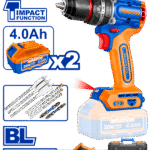 WCDP9281 (Wadfow Brushless Cordless Impact Drill 92 Nm + 2 batteries - P1C4)
