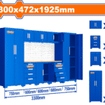 WCS3A08 (Wadfow Heavy-duty modular garage cabinets 3.3x1.9m - P1C1)