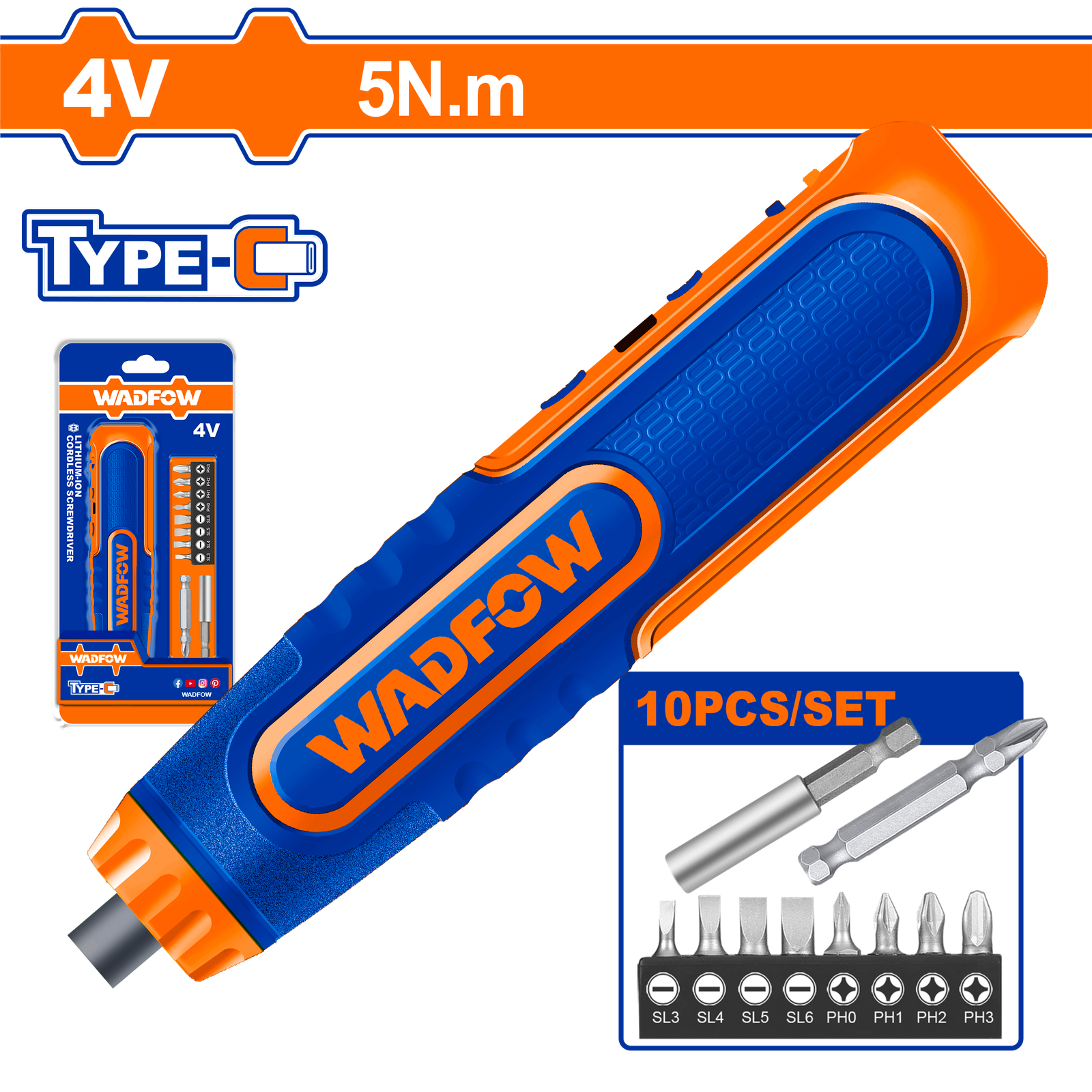 WCV4435.png WCV4435 (Wadfow Cordless screwdriver 4V - P10C20) - Image 1