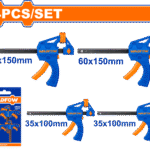 WCZ4E21 (Wadfow 4Pcs quick bar clamp set 4" + 6" - P3C12)