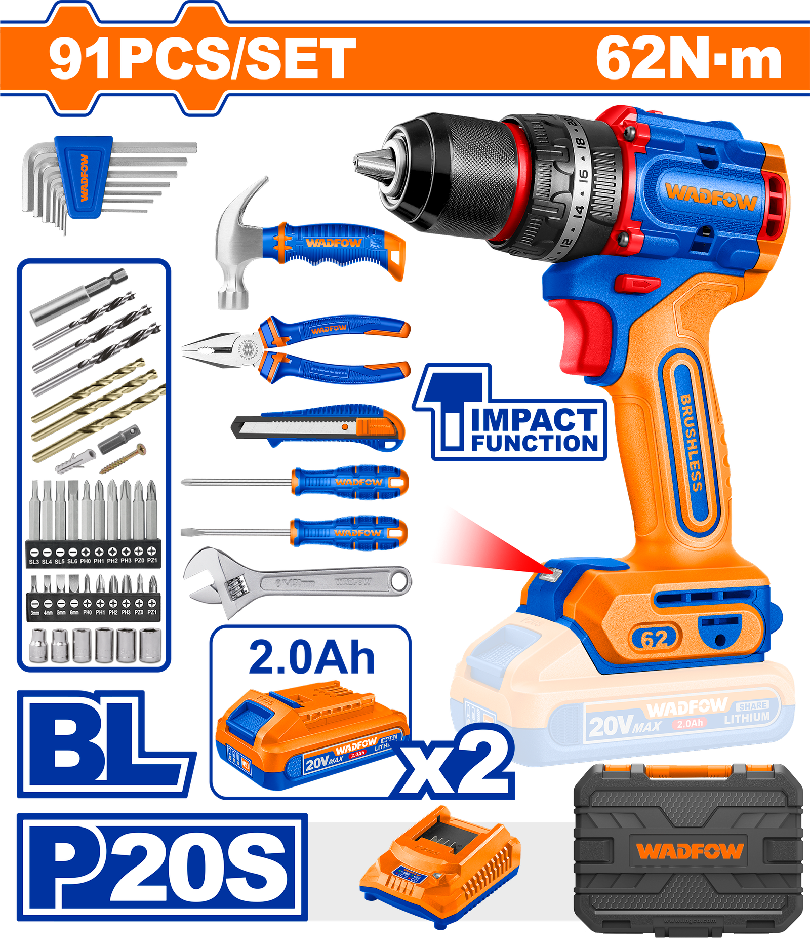 WDT4B91.png WDT4B91 (Wadfow 91 Pcs Tools set - P1C4) - Image 1