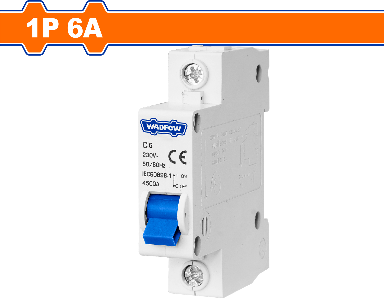 WDU1506.png WDU1506 (Wadfow Circuit breaker 1P 6A - C120) - Image 1