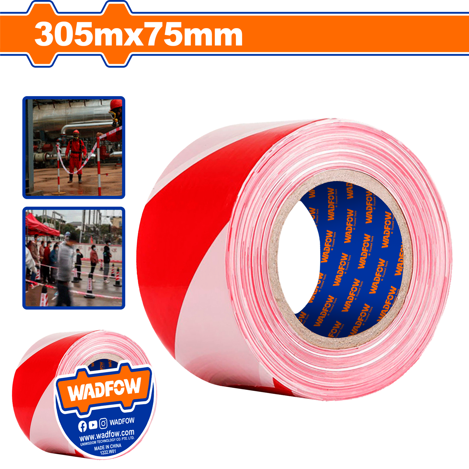 WEE1H30.png WEE1H30 (Wadfow PE Safety warning tape 305m - C16) - Image 1