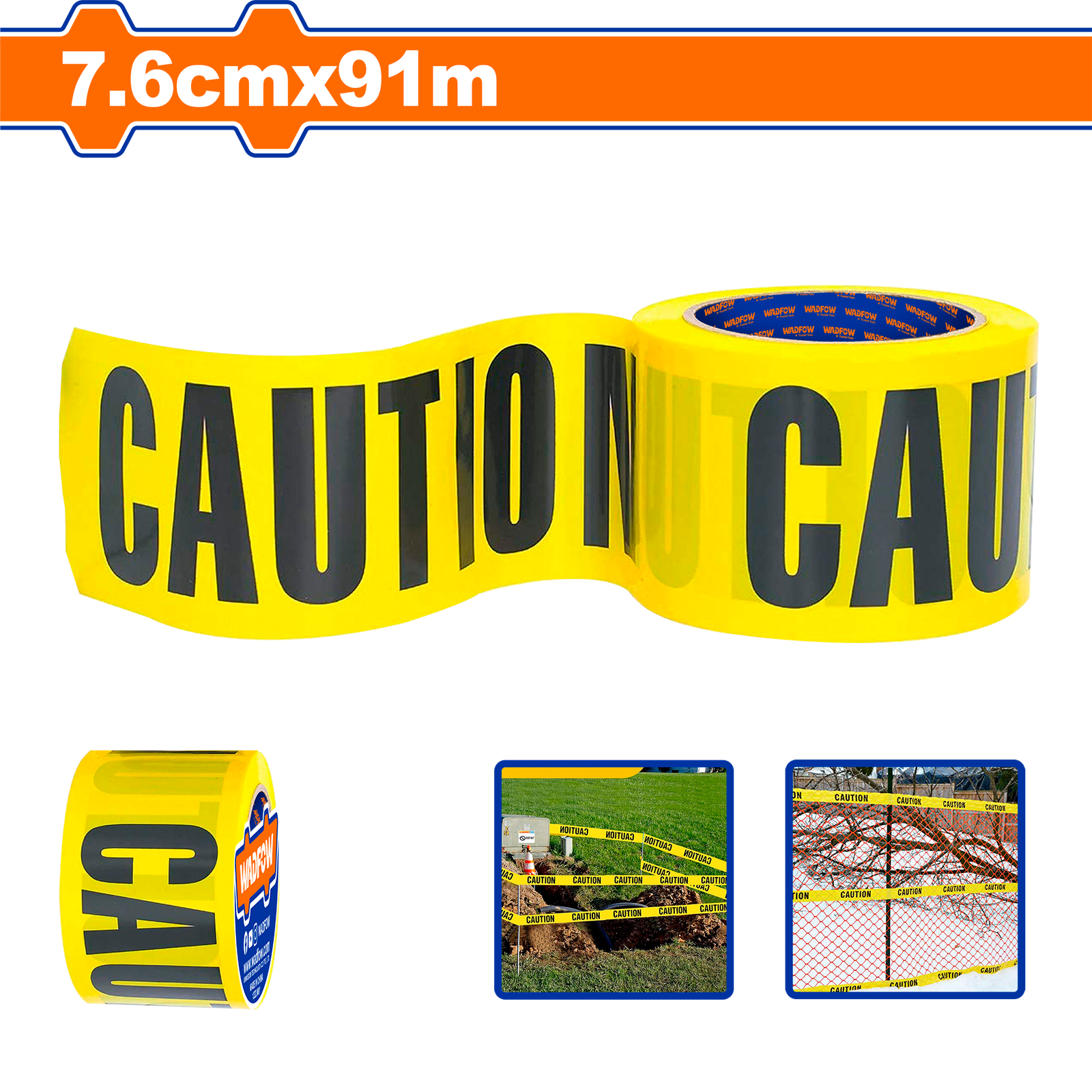 WEE2H90.png WEE2H90 (Wadfow PE Safety warning tape 7.6cmx91m - P1C48) - Image 1
