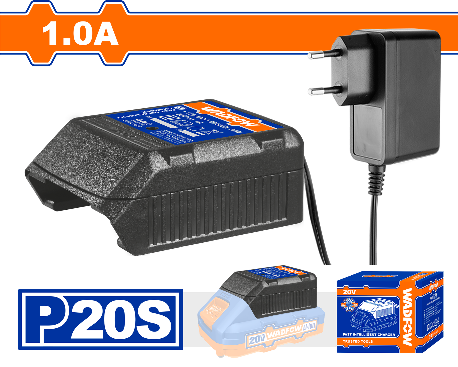 WFCP510.png WFCP510 (Wadfow Fast intelligent charger 20V - 1A - C20) - Image 1