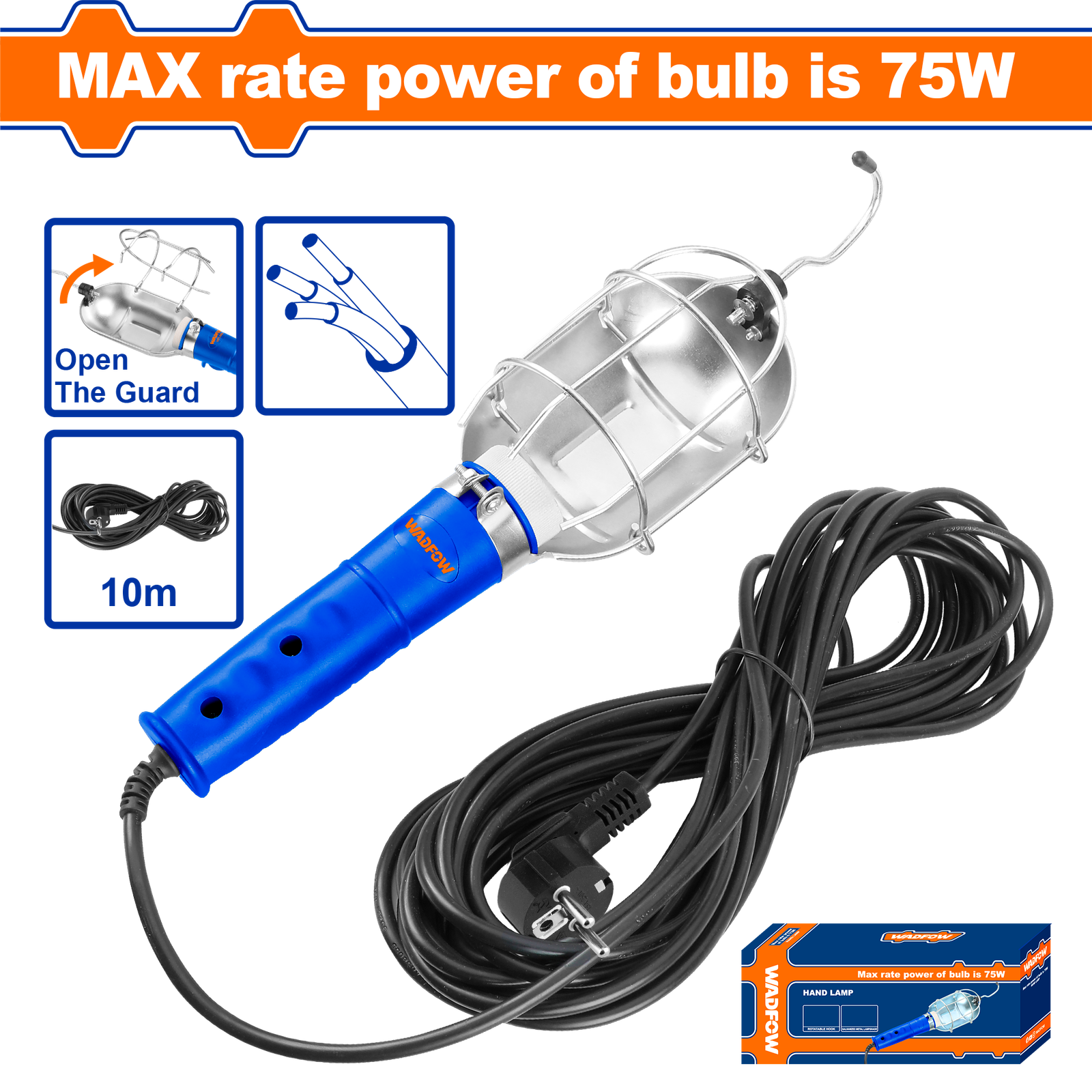 WFL30001.png WFL30001 (Wadfow Hand lamp 75W + 10m Cable - P1C10) - Image 1