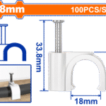 WFQ1312 (Wadfow Cable clips 100 pcs set 12mm - C150)