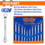 WFS5M10 (Wadfow 10 Pcs Offset ring spanner set 6-32mm - P1C8)
