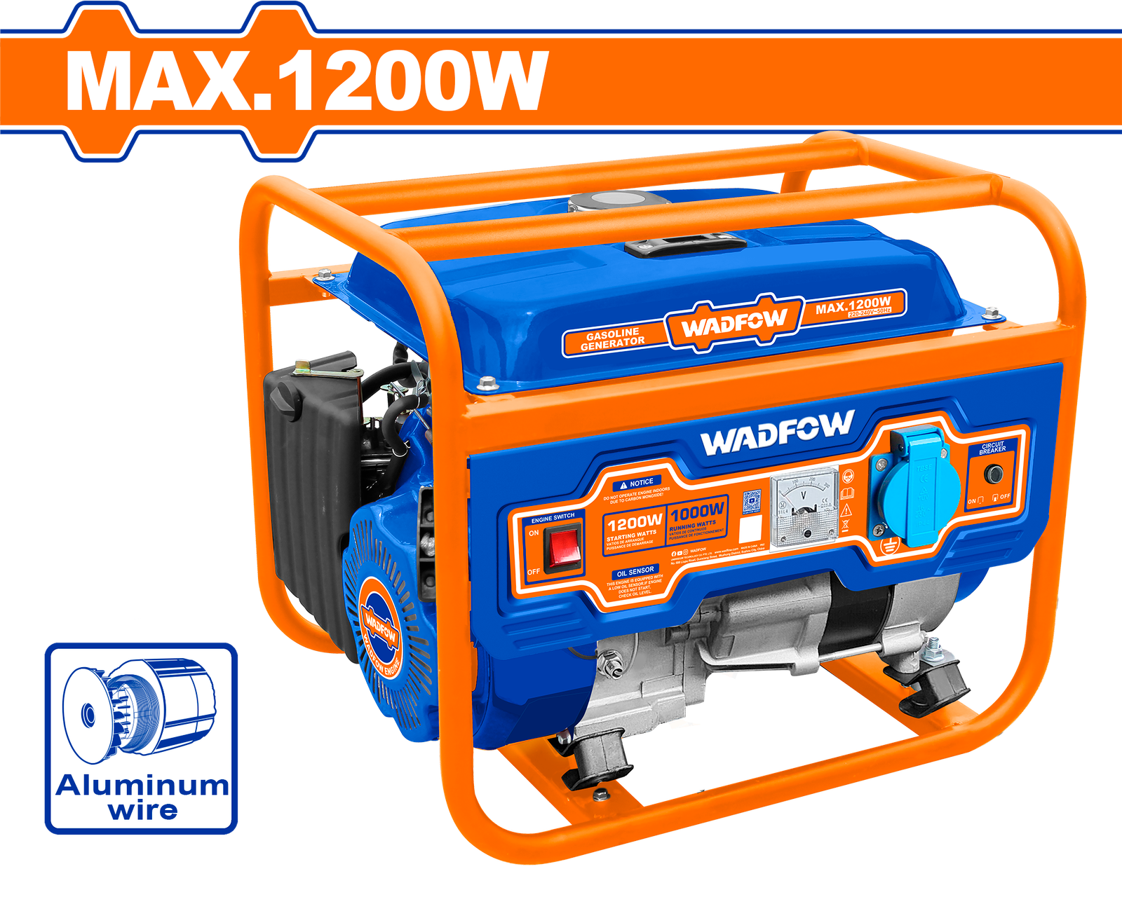 WGEAA02.png WGEAA02 (Wadfow Gasoline generator 1.2Kw) - Image 1