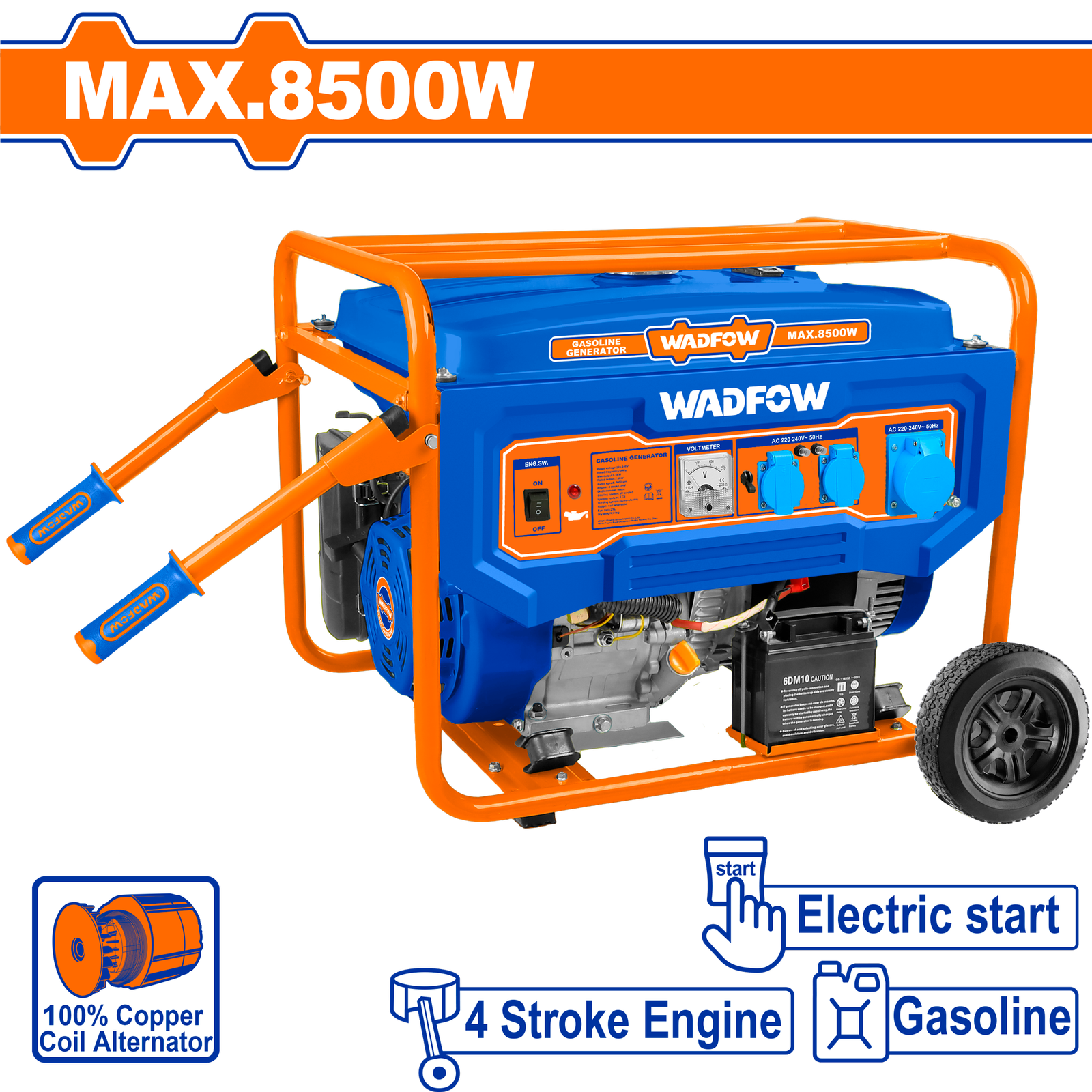 WGEAA106.png WGEAA106 (Wadfow Gasoline generator 8.5kW - P1C1) - Image 1