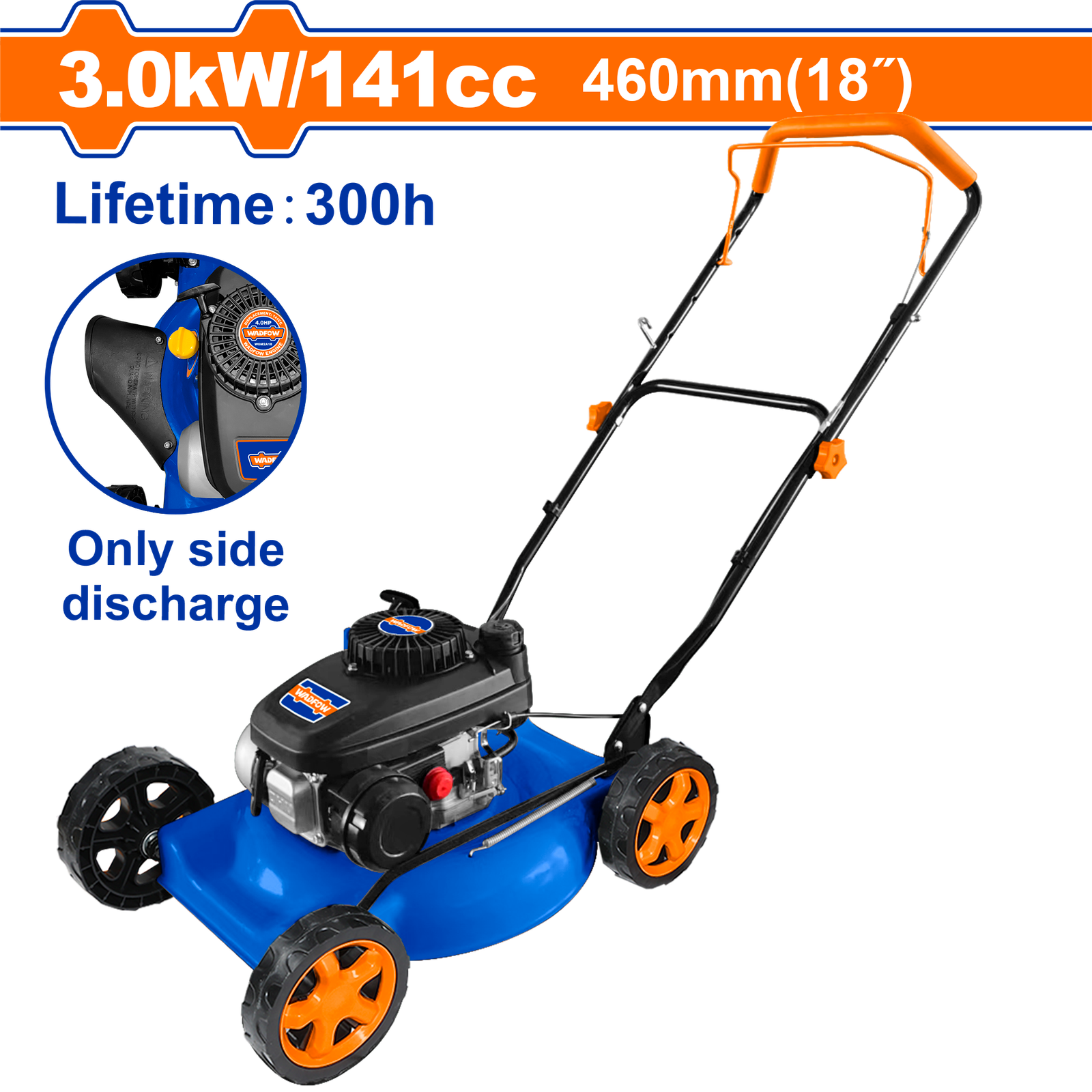 WGM2A18.png WGM2A18 (Wadfow Gasoline lawn mower 4HP - P1C1) - Image 1
