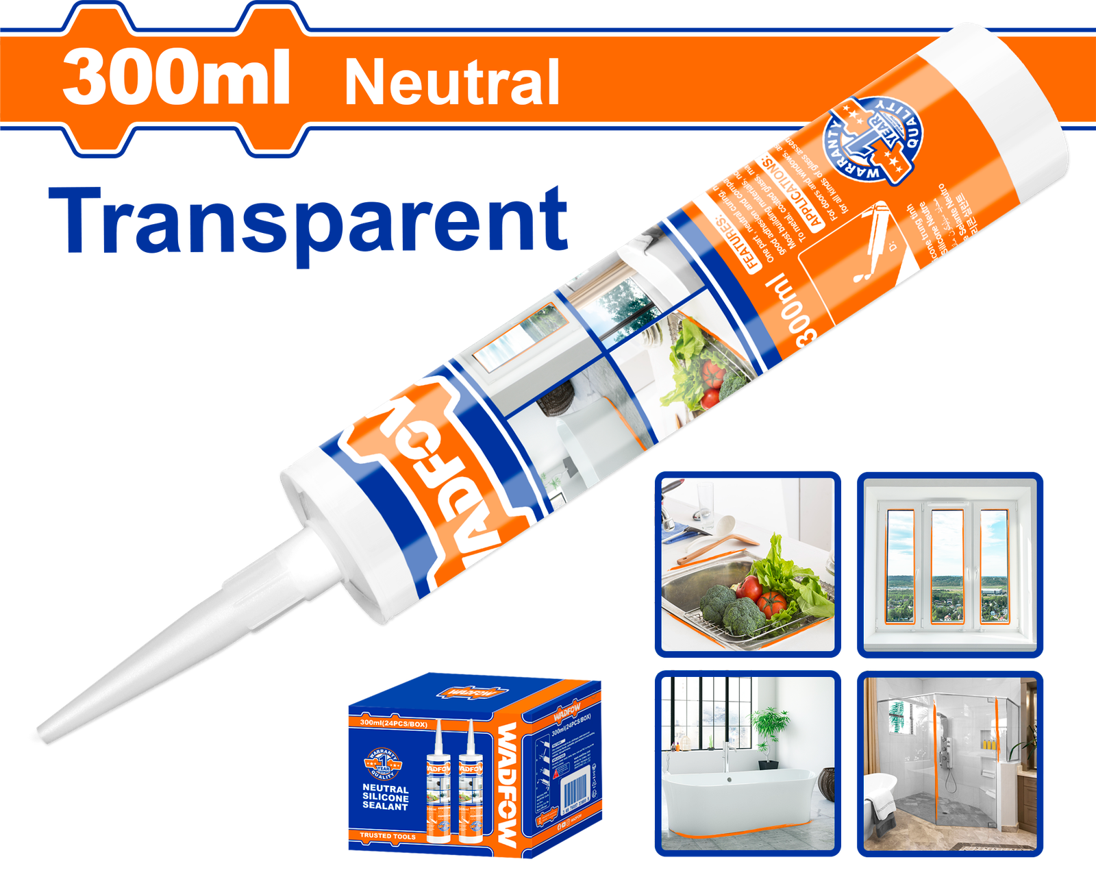 WGQ2T12.png WGQ2T12 (Wadfow Neutral silicone sealant Transparent 300ml) - Image 1