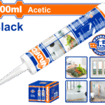 WGQ2T33 (Wadfow Acetic silicone sealant Black 300ml - P24)