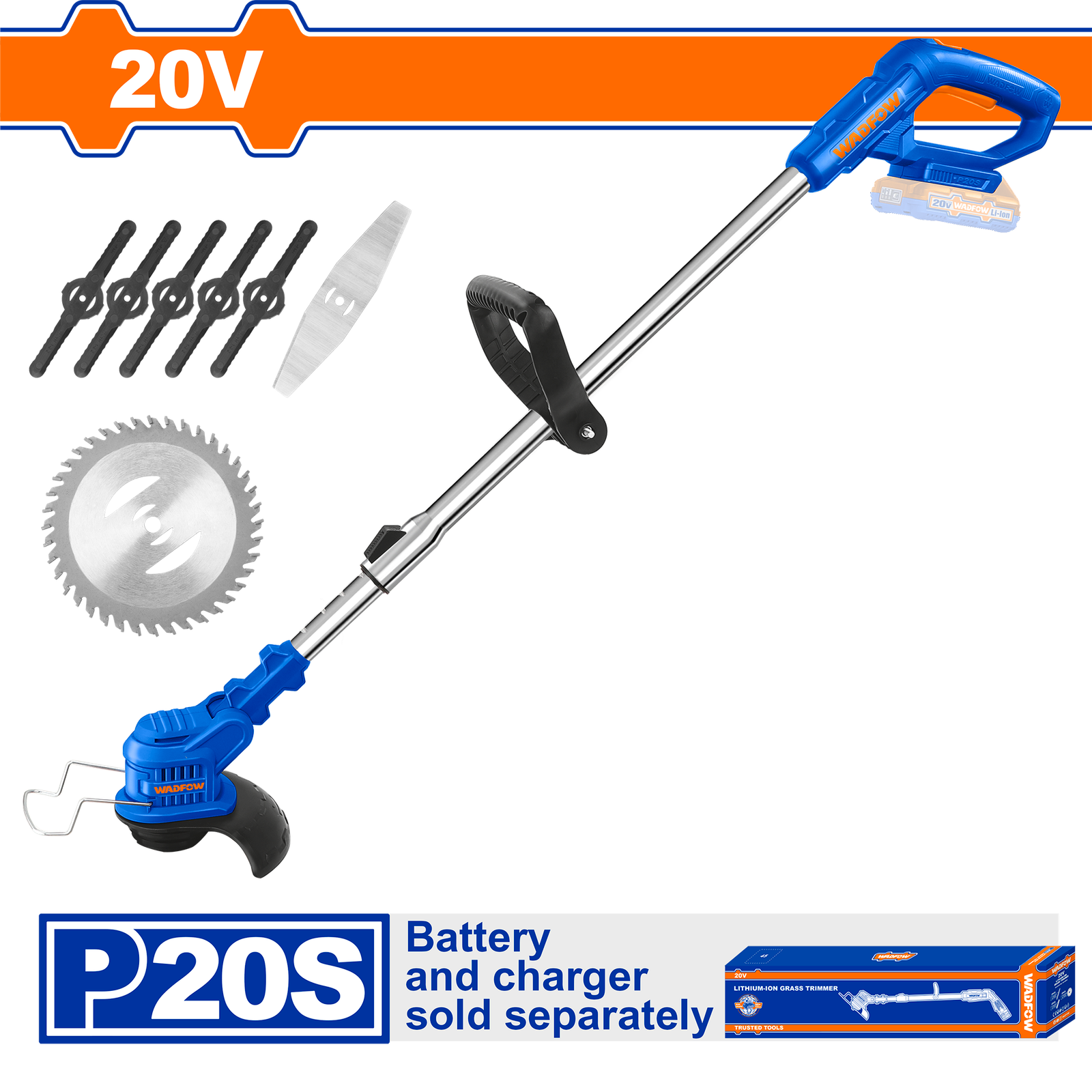 WGTP510.png WGTP510 (Wadfow Cordless grass trimmer 20v - P1C4) - Image 1