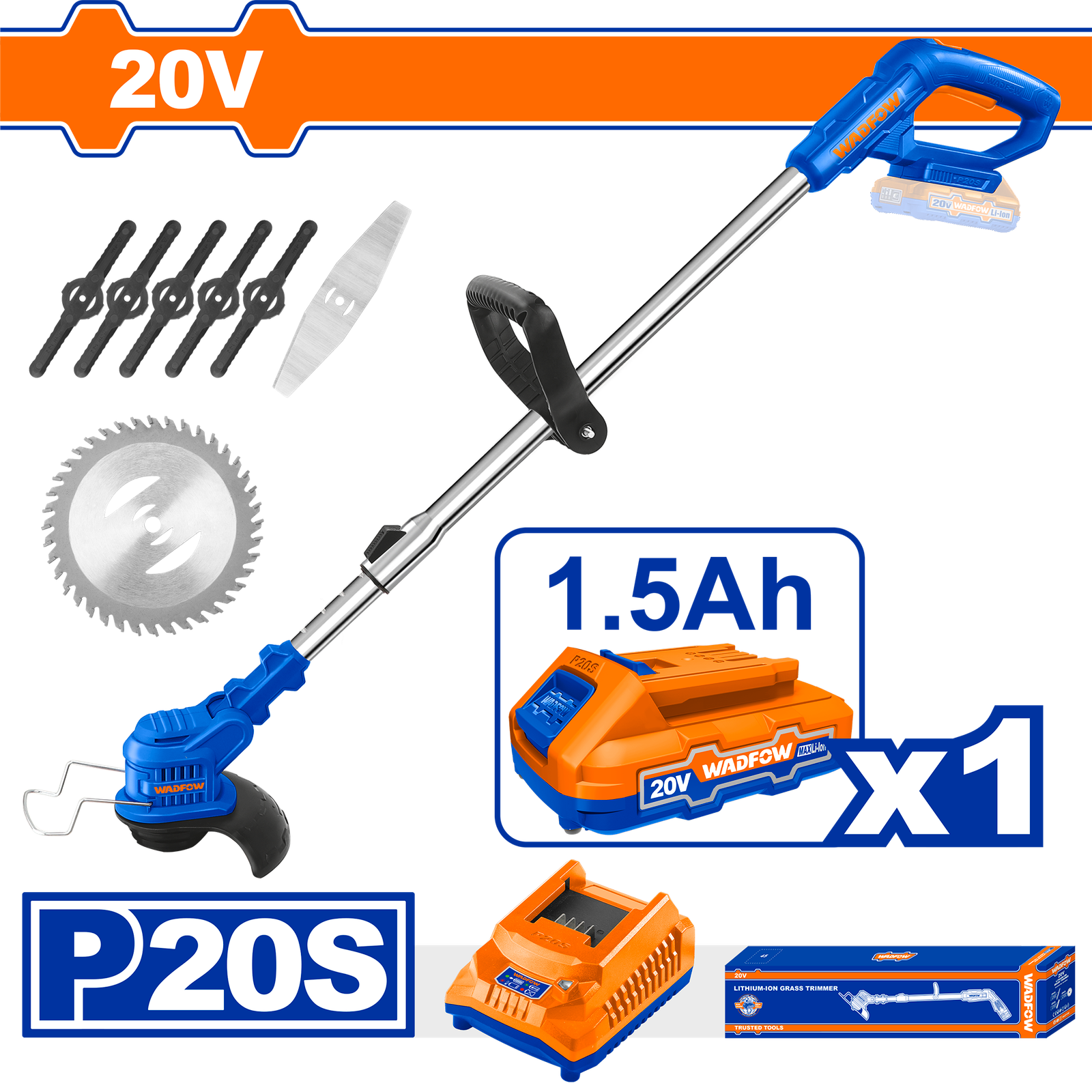 WGTP511.png WGTP511 (Wadfow Lithium-ion grass trimmer 20V - C4) - Image 1