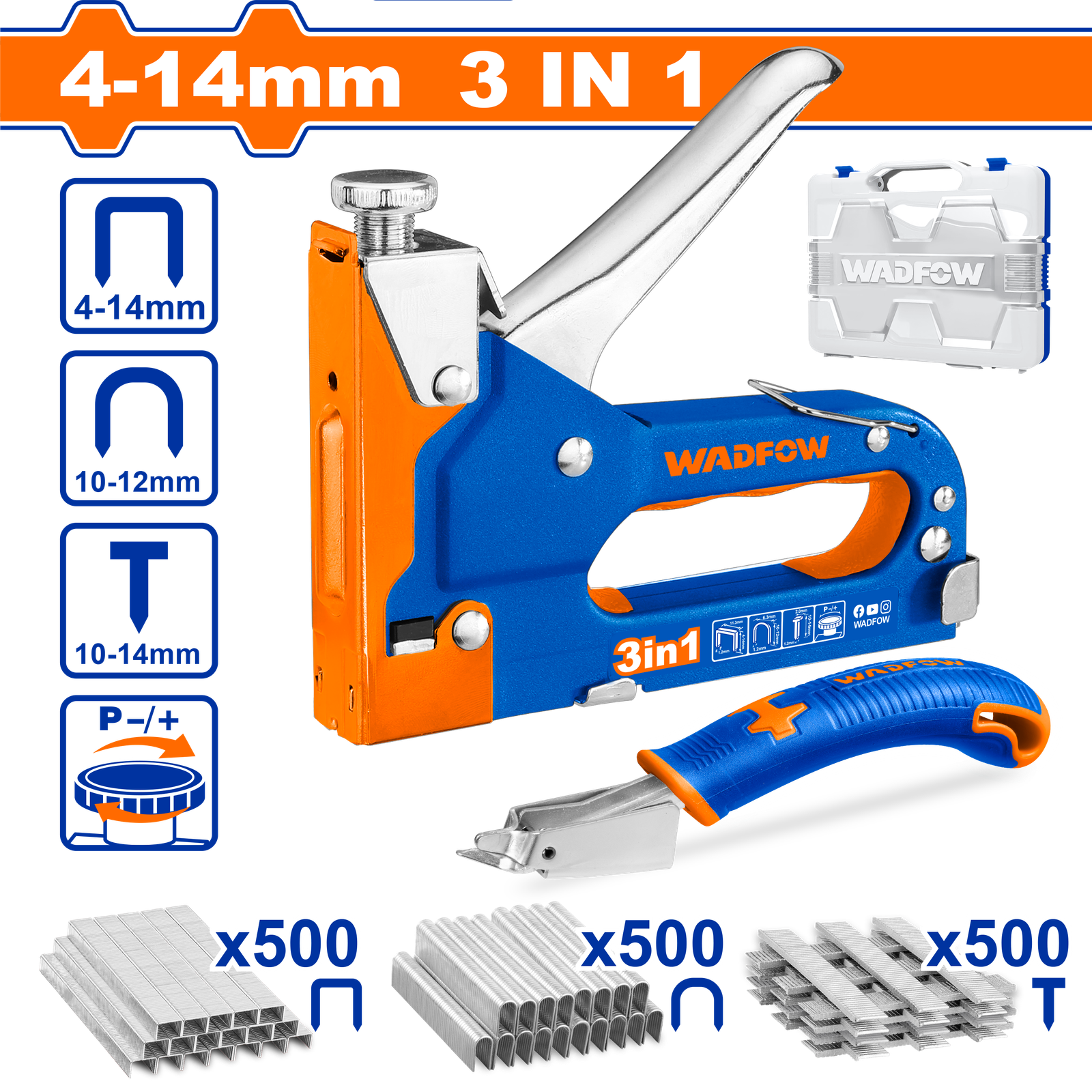 WGU4B06.png WGU4B06 (Wadfow 3 In 1 staple gun set 4-14mm - P5C10) - Image 1