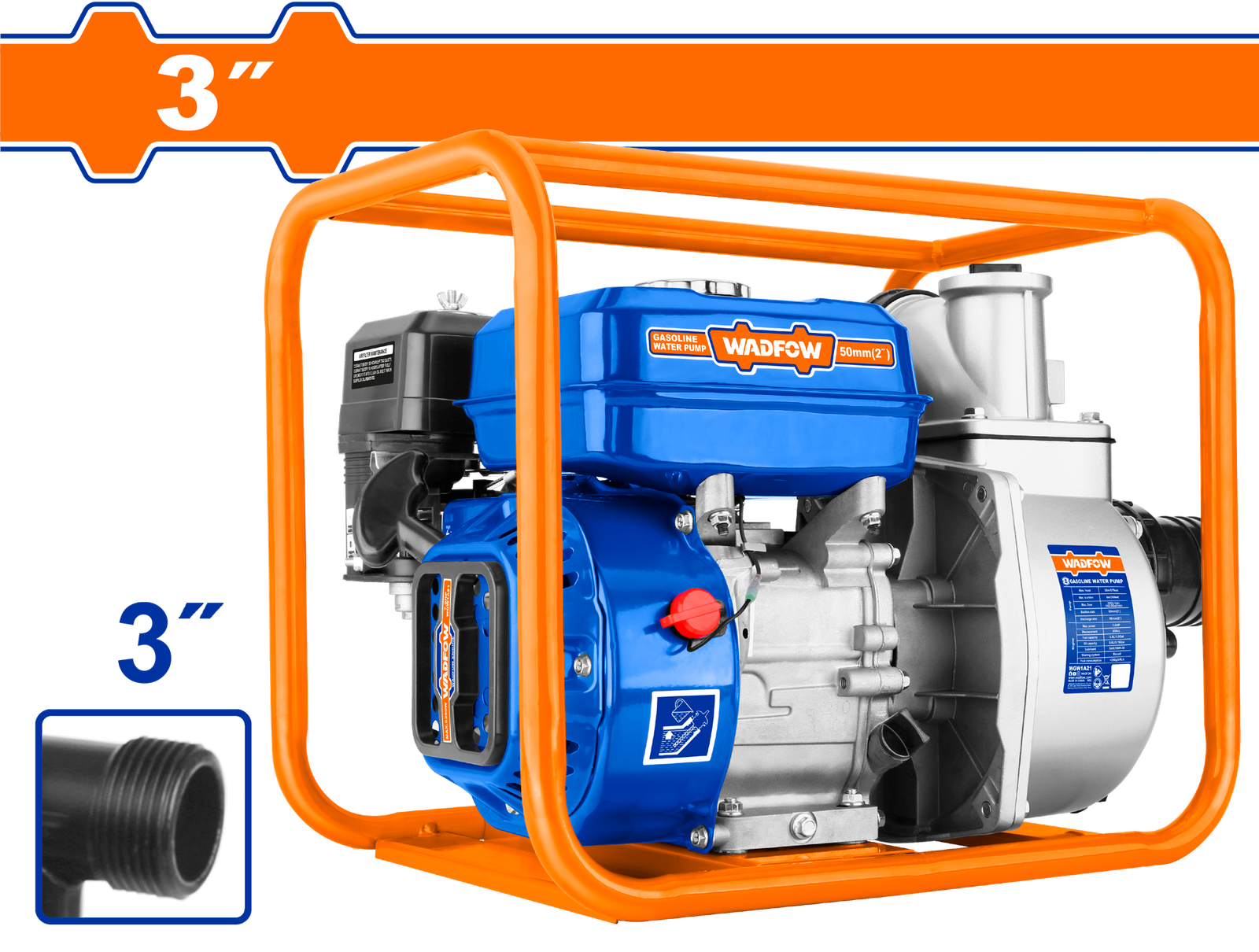 WGW1A31.png WGW1A31 (Wadfow Gasoline water pump 3" - 7HP) - Image 1
