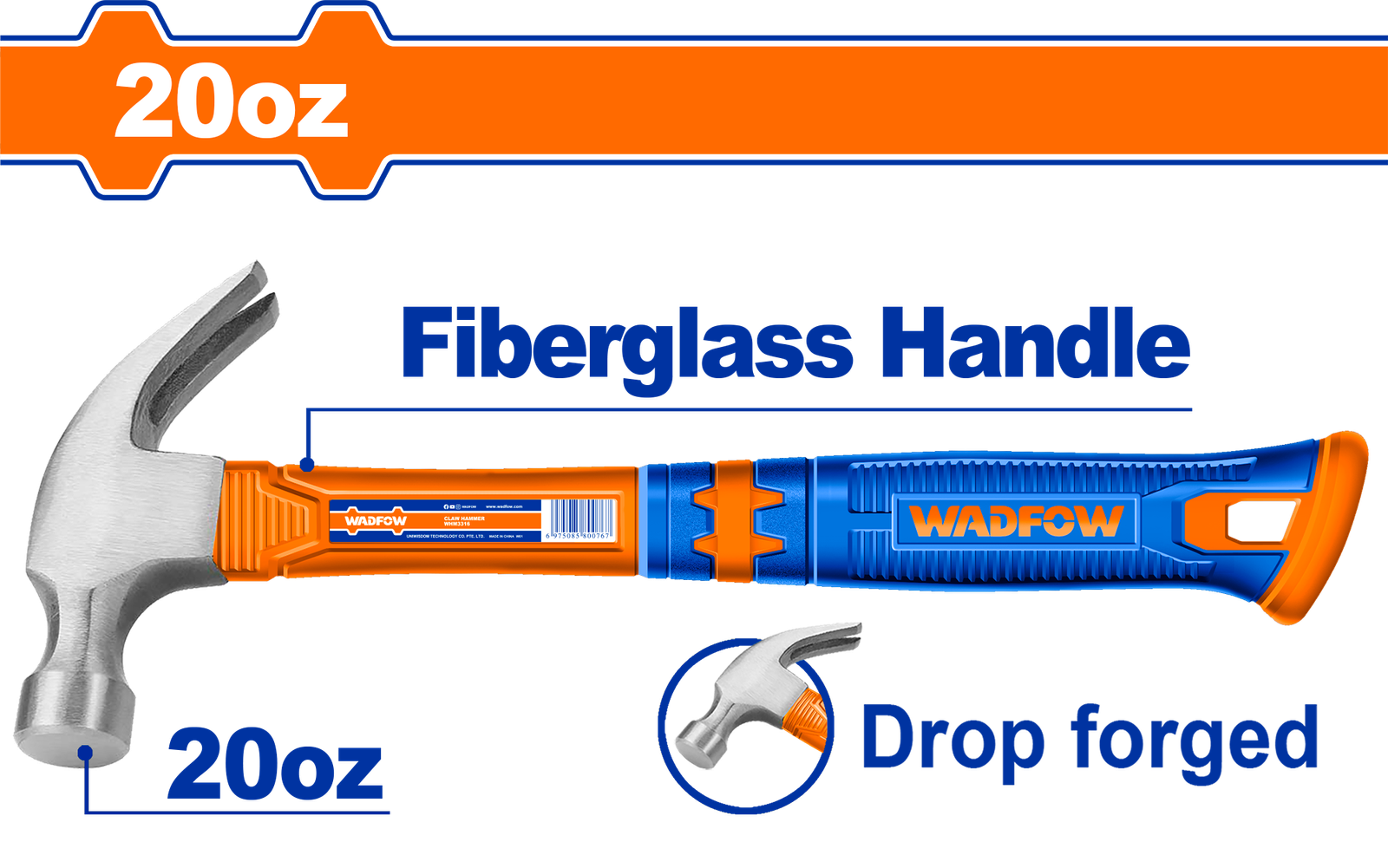 WHM3320.png WHM3320 (Wadfow Claw hammer 20oz - P6) - Image 1