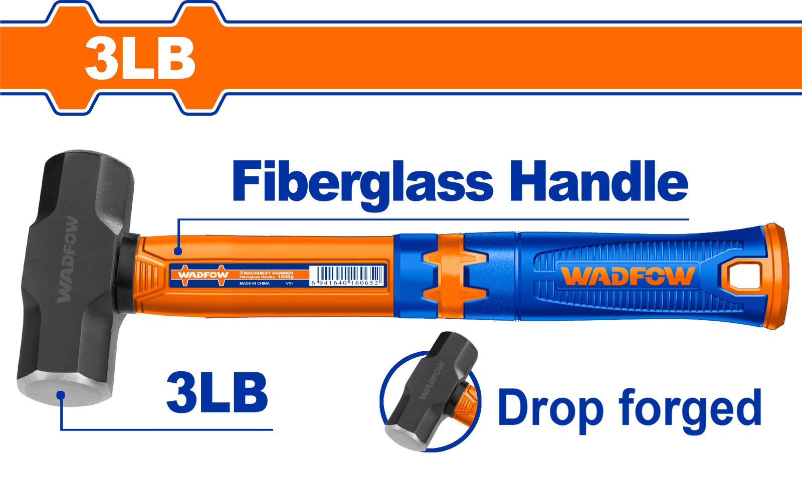 WHM4303.png WHM4303 (Wadfow Sledge hammer 3lb - P4C12) - Image 1