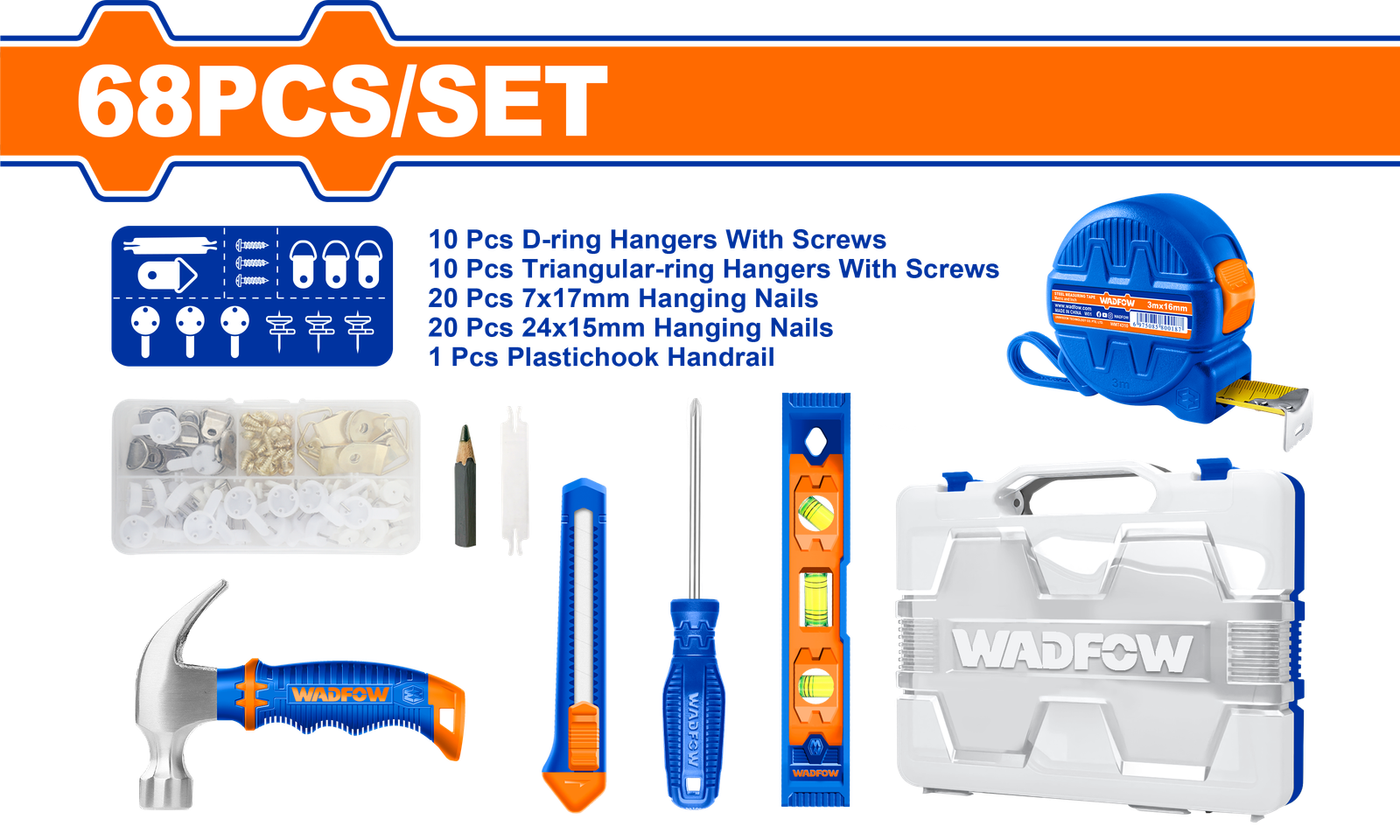 WHS2B68.png WHS2B68 (Wadfow 68Pcs picture hanging tools set - P5C10) - Image 1