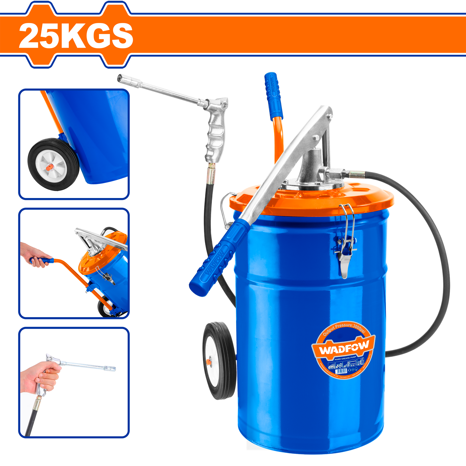 WHY2A25.png WHY2A25 (Wadfow Hand-operated grease lubricator 25Kg - P1C1) - Image 1