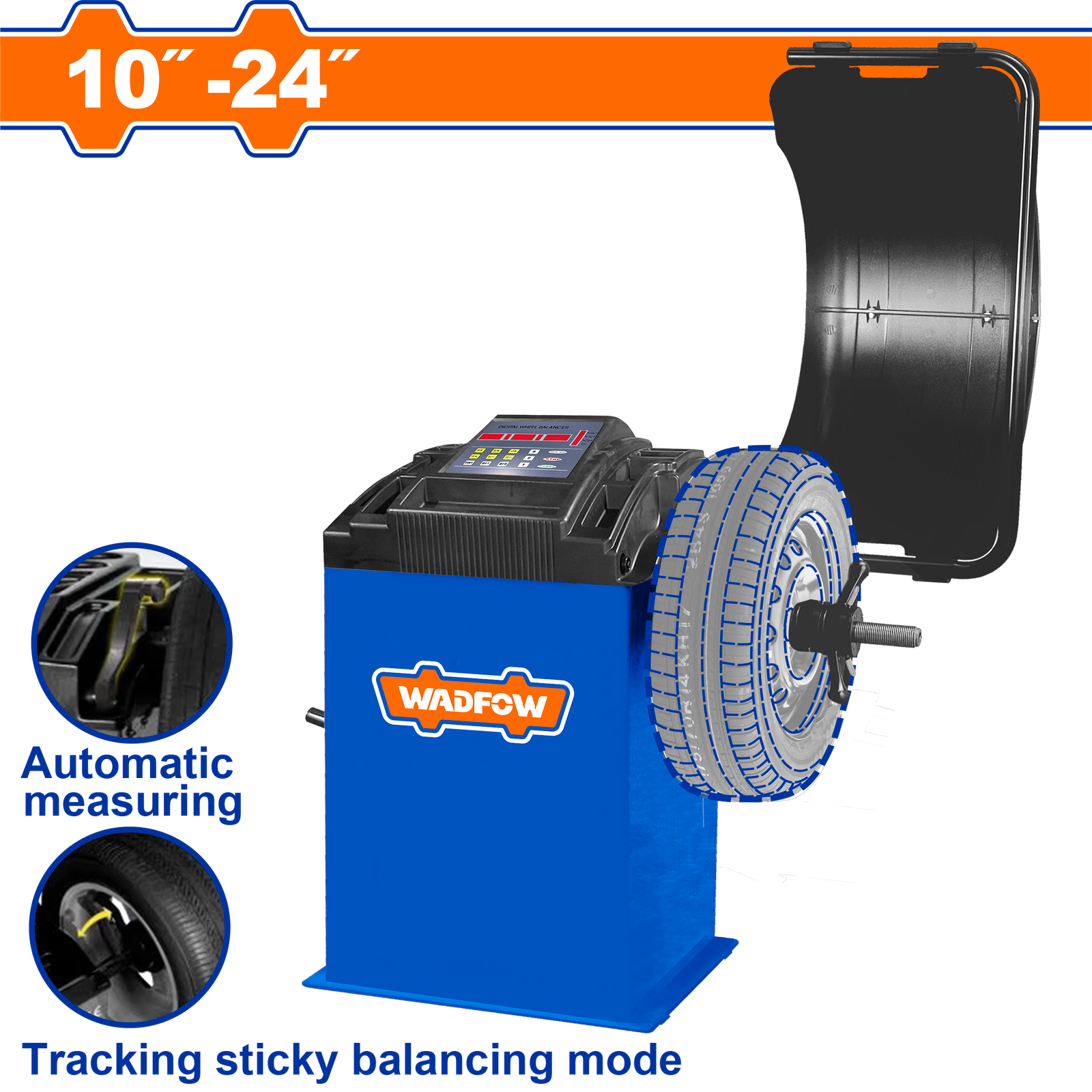 WKB2A02.png WKB2A02 (Wadfow Wheel balancer 24" - 5 balancing modes) - Image 1