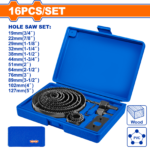 WKJ4416 (Wadfow 16Pcs Carbon steel hole saw set - P1C20)