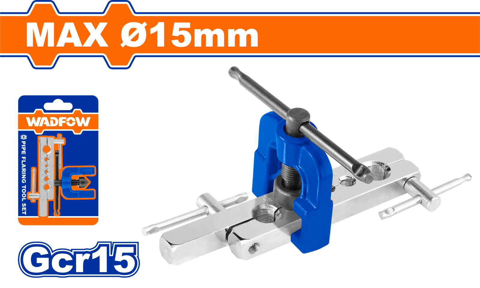 WKQ7616.png WKQ7616 (Wadfow Pipe flaring tool set 6-15mm - P5C20) - Image 1