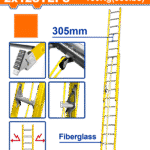 WLD0924 (Wadfow Extension fiberglass ladder 2x12 step - P1C1)
