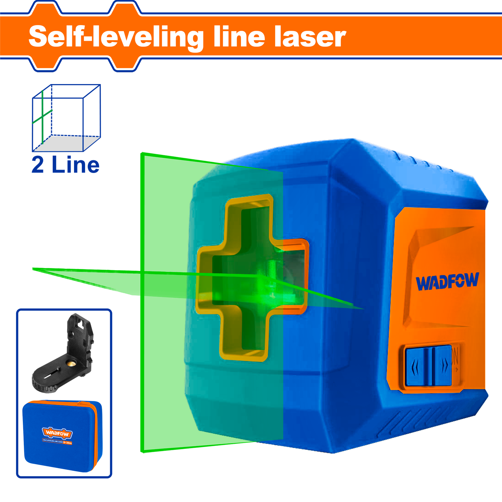WLE2M02.png WLE2M02 (Wadfow Self-leveling line laser 30m - C24) - Image 1