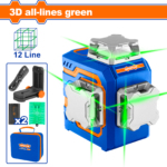 WLE2M12 (Wadfow 3D Green Beam Self-Leveling Laser Level 30m - C8)