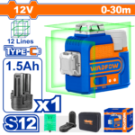 WLE8M12 (Wadfow Cordless 3D laser level 12V 12 Lines + Battery - P1C8)