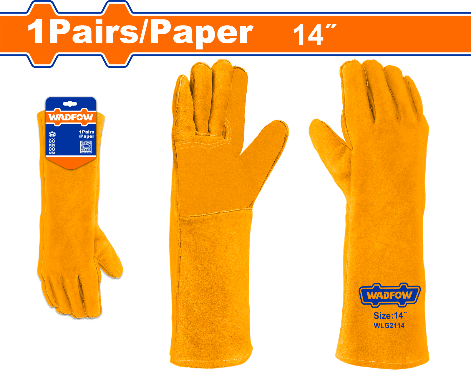 WLG2114.png WLG2114 (Wadfow Welding leather gloves 14" - P1C48) - Image 1