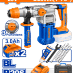 WLM1B282 (Wadfow Cordless rotary hammer 28mm 20v + 2 3Ah Battery + charger - P1C2)
